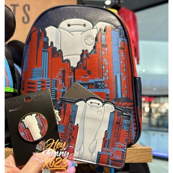 Loungefly Disney Big Hero 6 Baymax City Mini Backpack Set B